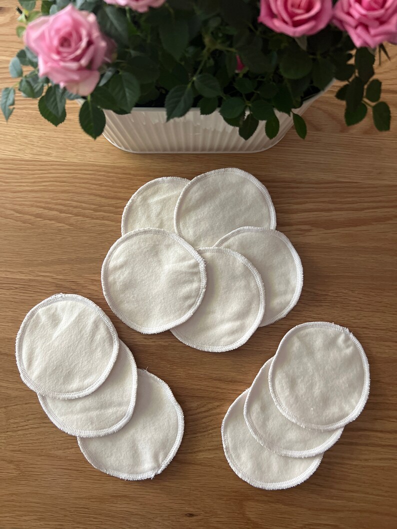 10 or 20 Reusable Make Up Wipes Make Up Remover Pads Washable Facial Rounds Pads Eco pads Eco wipes Zero waste pads Baby wipes image 7