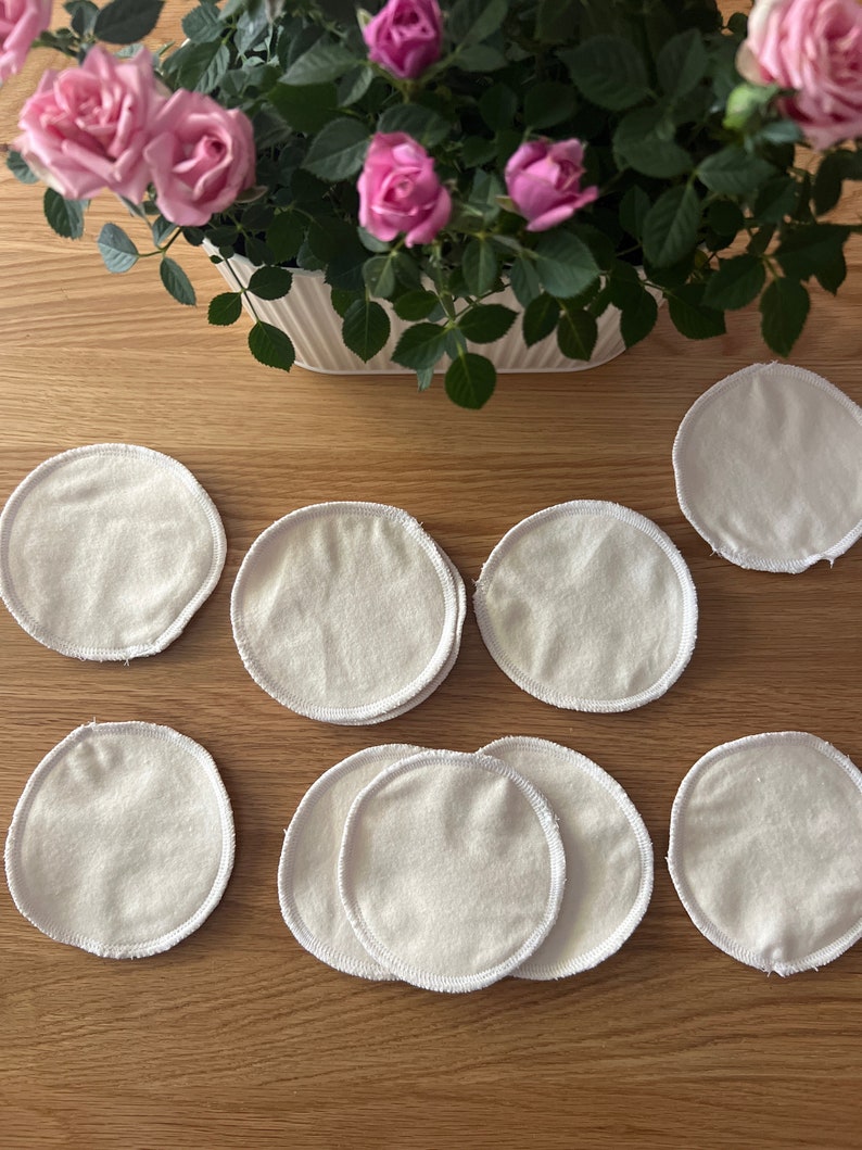 10 or 20 Reusable Make Up Wipes Make Up Remover Pads Washable Facial Rounds Pads Eco pads Eco wipes Zero waste pads Baby wipes image 2