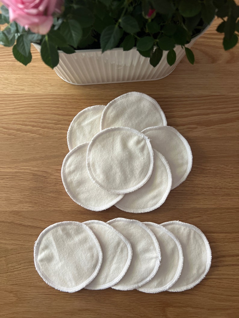 10 or 20 Reusable Make Up Wipes Make Up Remover Pads Washable Facial Rounds Pads Eco pads Eco wipes Zero waste pads Baby wipes image 5