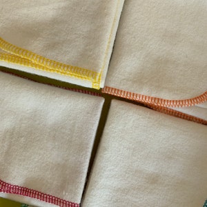 Handkerchief, Set of 16, Cloth Tissues, Fabric tissues, Hankies, Cotton wipes, Reusable fabric handkerchief,Eco tissues No waste tissues image 5