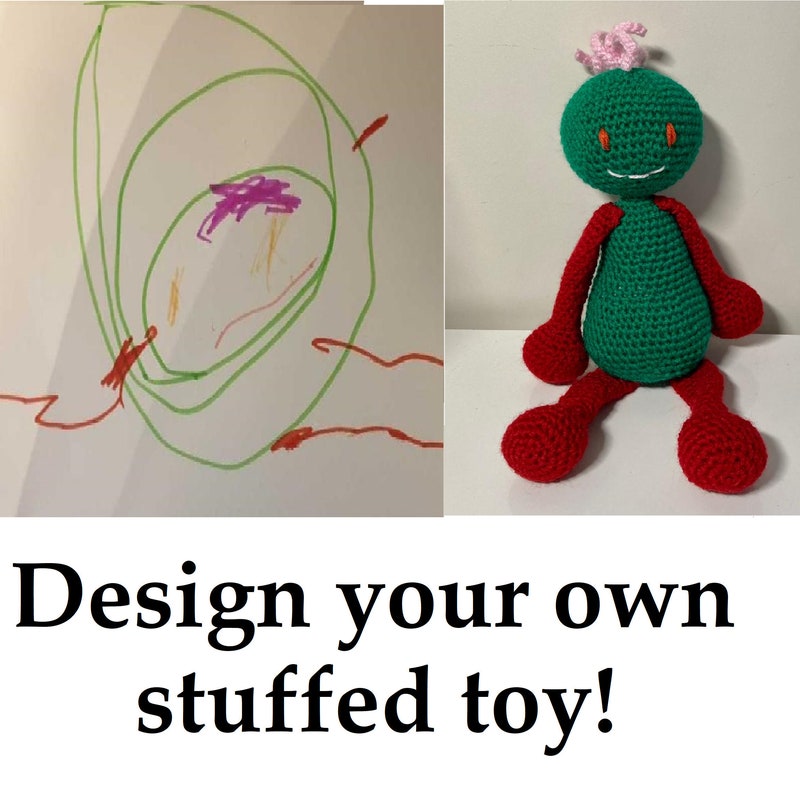 Stuffed Animal From Drawing Etsy