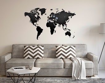 Mimi Innovations Luxury Wooden World Map Decoration 130 X - Etsy