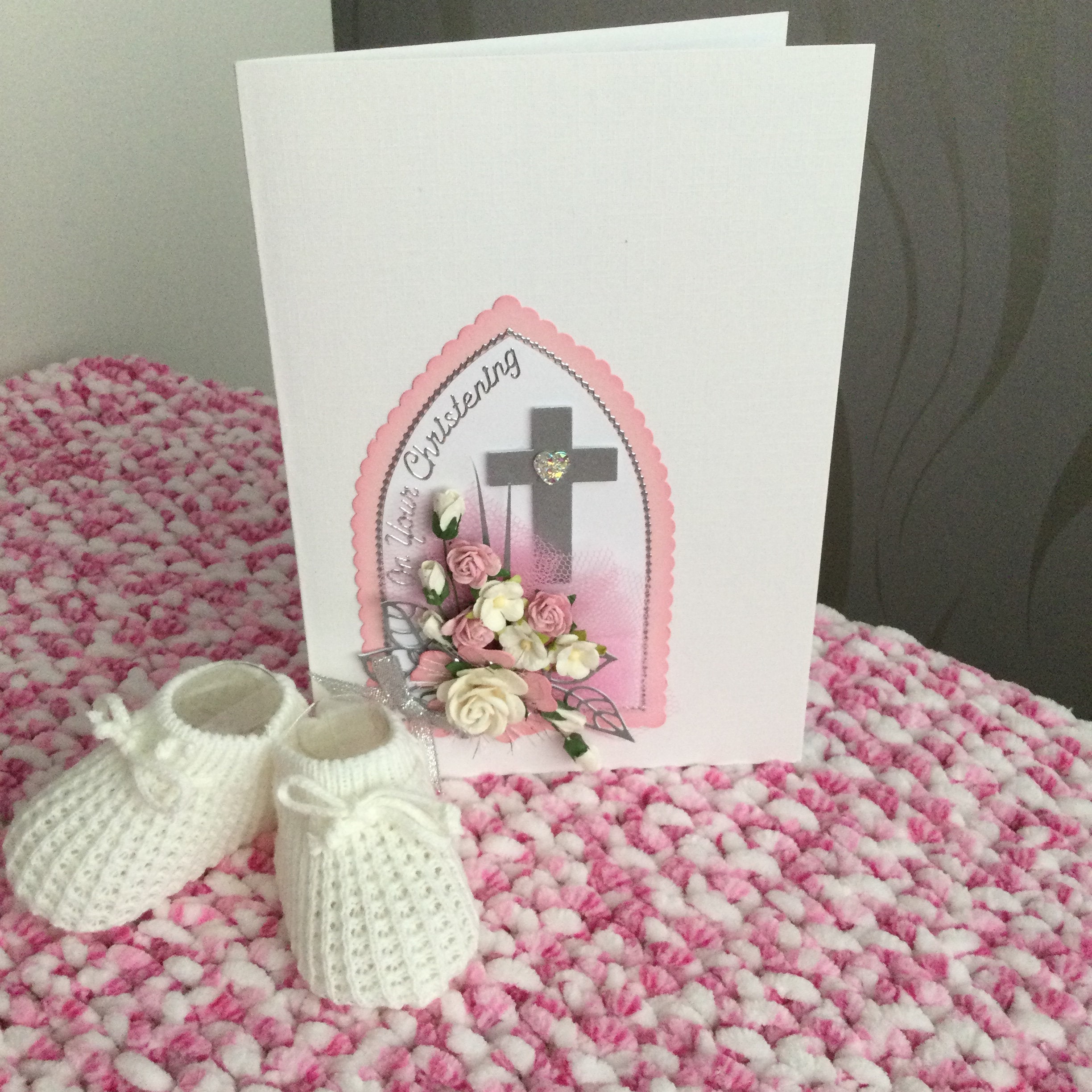 Christening Day card baby girl card deluxe boxed Etsy