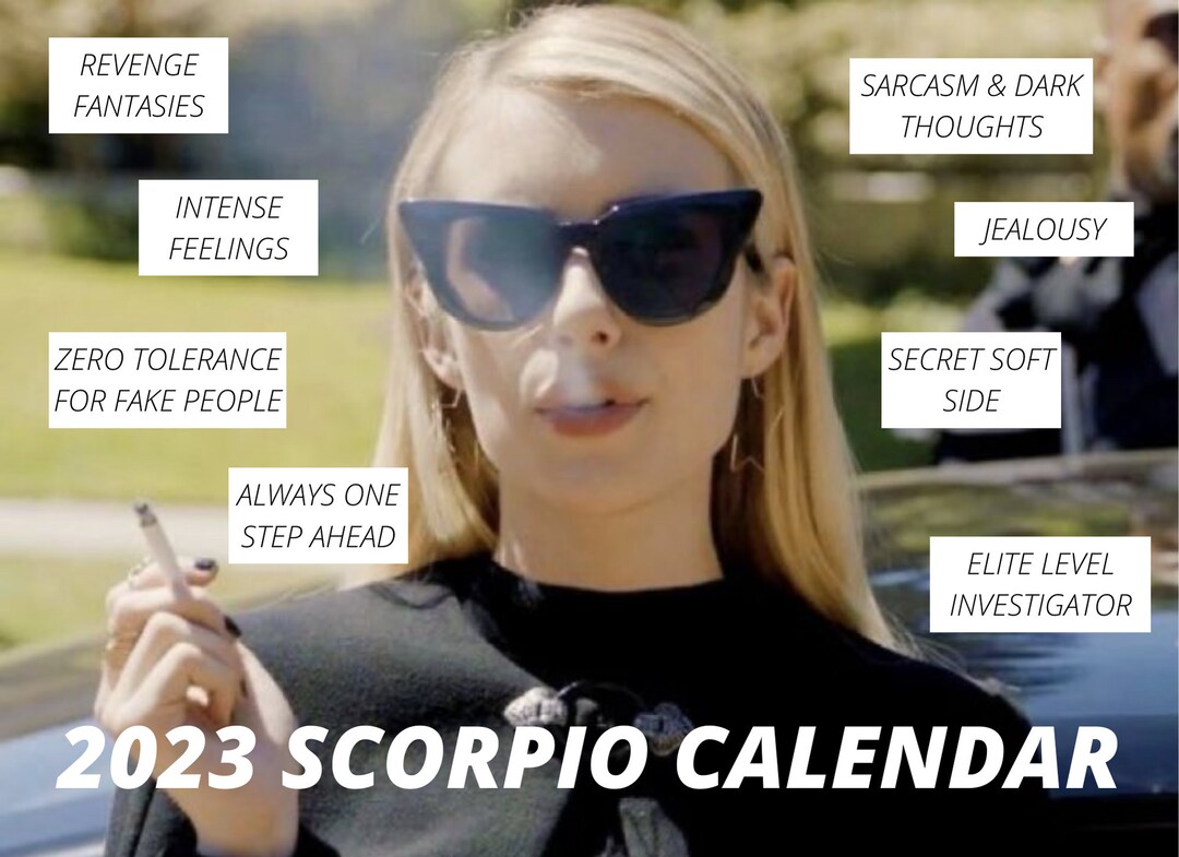 20232024 Scorpio Calendar Etsy Canada