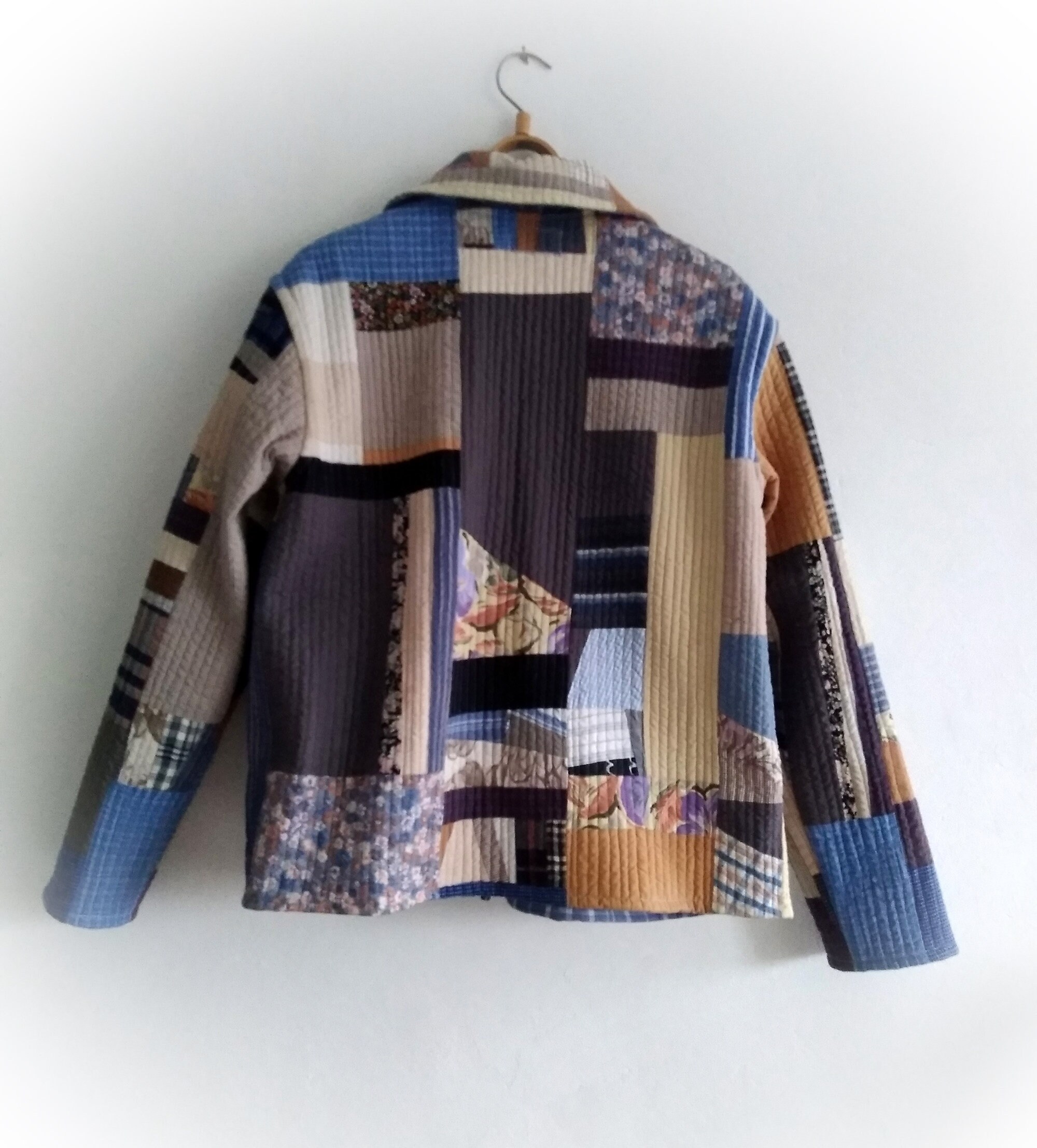 New Handcrafted Quilted Coat, Patchwork Guilt Jacket, Women's Cotton ...