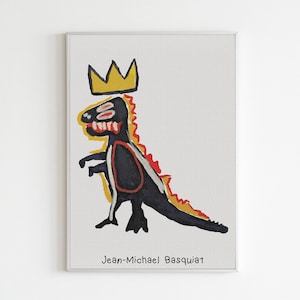 【美品】JEAN-MICHEL BASQUIAT's Dinosaur Amazon.com: Framed Basquiat Wall Art, Basquiat Poster Jean Michel