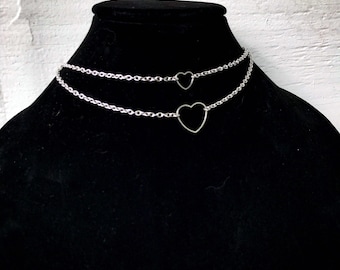 Amadea stainless steel heart chain | Stainless Steel aesthetic elegant jewelry |