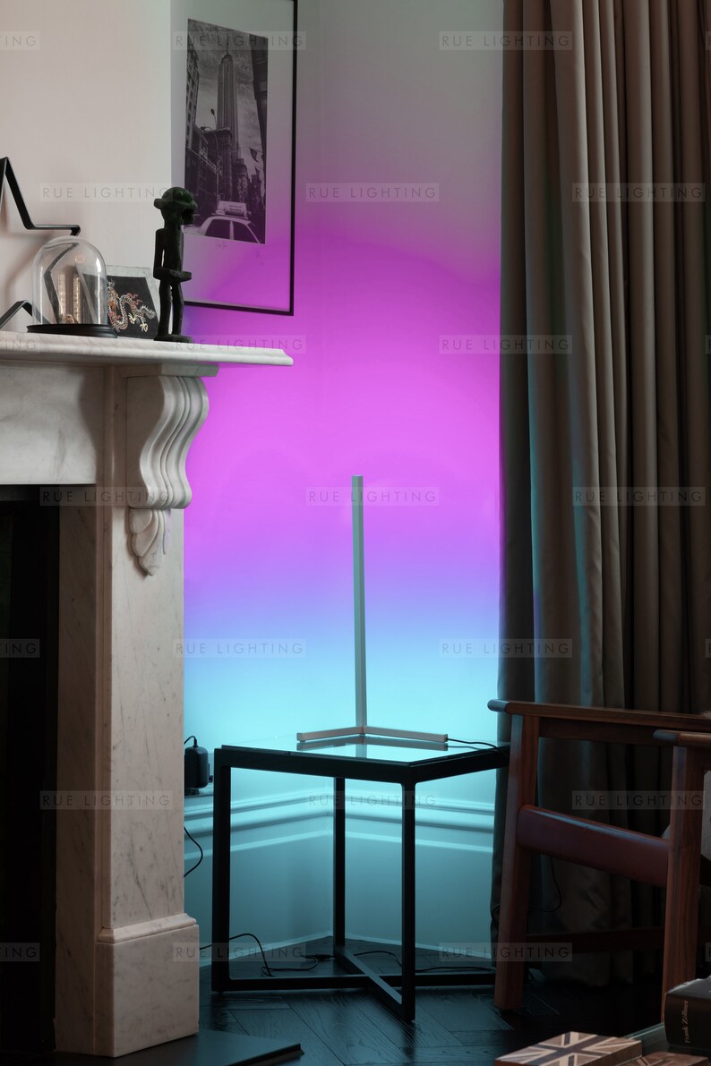 \u2013 Minimalist LED Corner Table Lamp UK Dispatch Don\u2019t Settle For An Imitation RGB The Mini Rue \u2013 Colour Changing