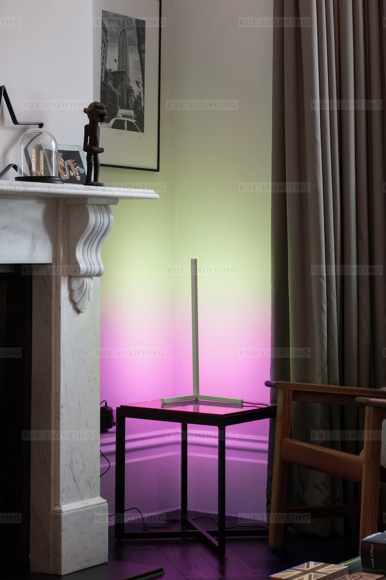 \u2013 Minimalist LED Corner Table Lamp UK Dispatch Don\u2019t Settle For An Imitation RGB The Mini Rue \u2013 Colour Changing