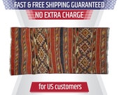 Kilim Rug Bohemian, Rustic Home Decor, Multi Color Geometric Carpet, 5 ft Turkey Area Rug, 2.9 39 x5.1 39 Carpets, SKU 0432
