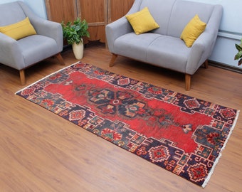 Area Rug, 4x7 Area Rug, 4x7 Turkish Rug, Handmade Area Rugs for Living Room, 3'7" x 7'3" SKU: 42184842 Rug