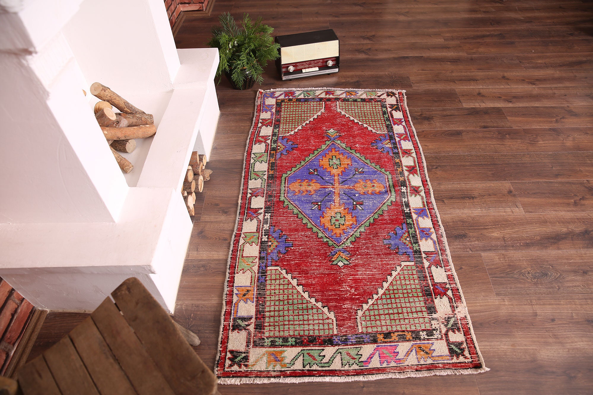 Persian Red and Blue Rug 3x5 Door Mat Rug Kitchen Rug Etsy