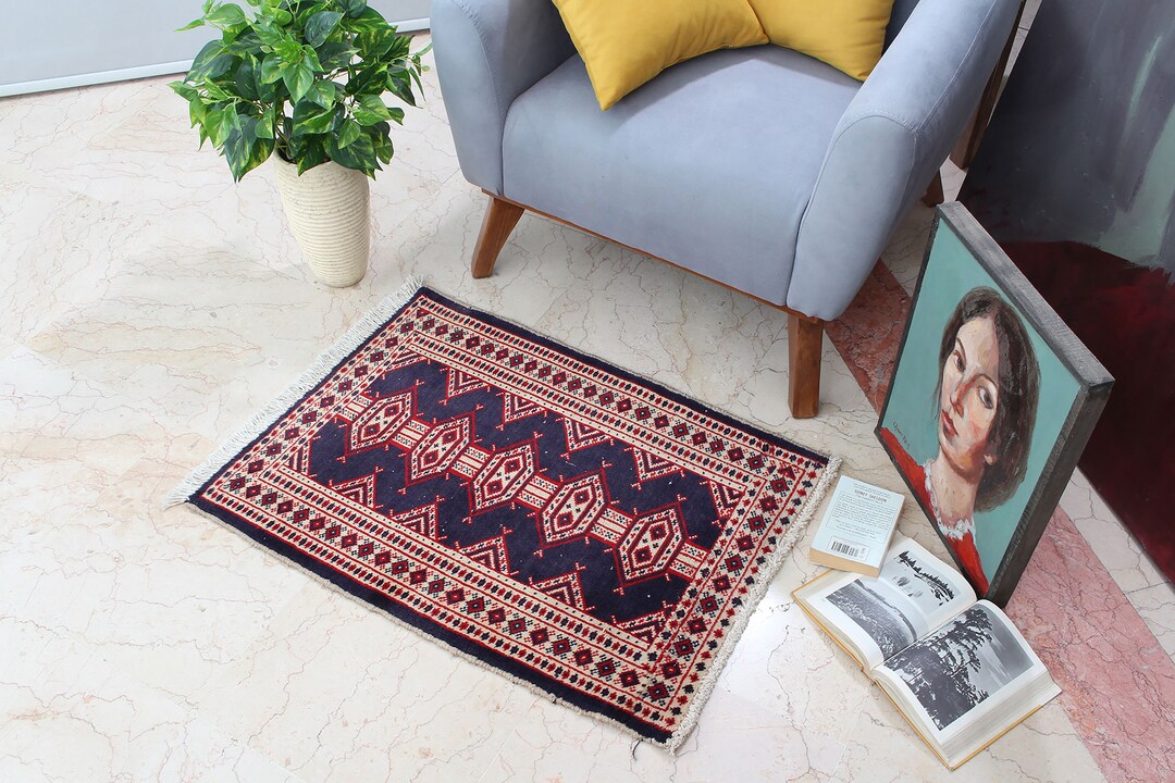 Persian Handmade Rug, 2x3 Rug, Kitchen Rug, Vintage Rugs for Bedroom, 2 ...