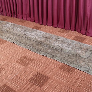 3x12 Turkish Runner, Vintage Runner Rug, Hand Knotted Wool Hallway Runner Rug, Kitchen and Bedroom Runner Rug, 2&#39;9&quot; x 12&#39;