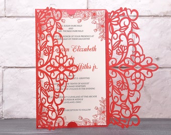 Laser Cut Wedding Invitation