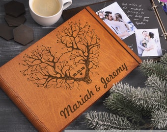 wedding photo album, livre d'or mariage, wedding guest book with tree