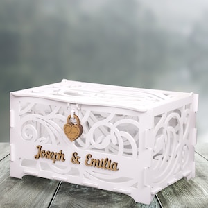 Small wedding card box with slot