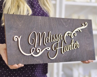 family name sign wedding signs welcome signs wedding wooden signs wedding sign last name sign custom