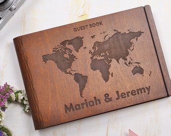 wedding guest book. map guest book