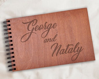 personalised wedding guest book, fairytale wedding guest book, rustic wedding guest book