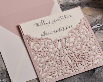laser-cut wedding invitations
