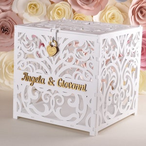 Hochzeit Kartenbox mit Schloss Hochzeit Geschenkbox Hochzeit Briefkasten