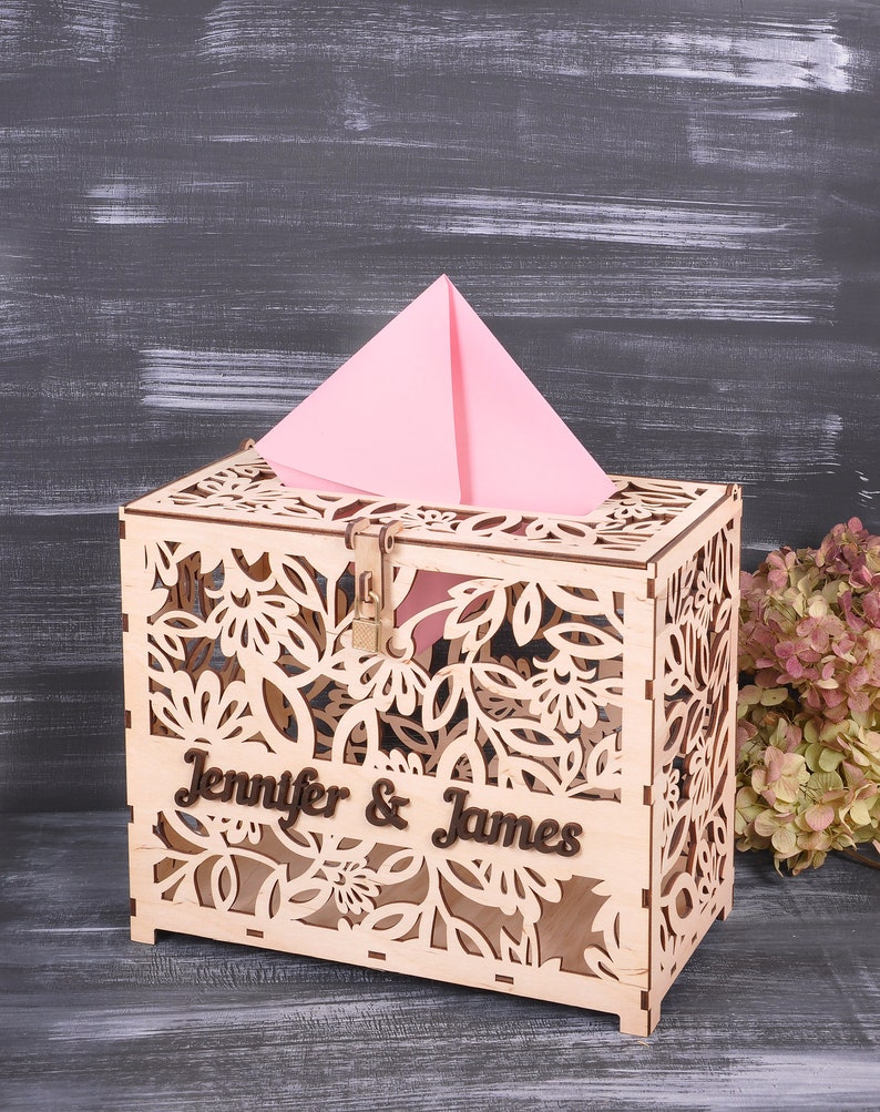 Card Box for Wedding Wedding Card Box With Lock Wedding Card Etsy
