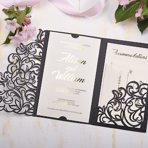 Navy blue wedding Invitations.