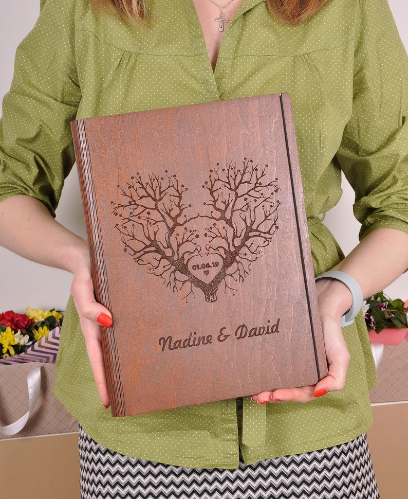 Rustic Wedding Guest Book Wedding Large Guest Book Wood Guest Etsy
