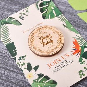 Custom Save the Date. Wooden Save the Date Magnets. Save the Date Wood Magnets