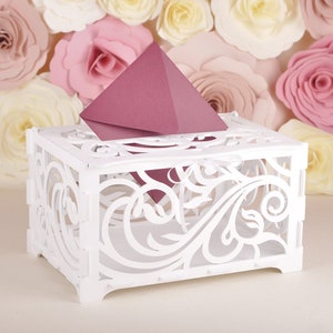 Wedding Card Box with lid Wedding Money Box Rustic Wood Card Box Card Box with card slot Box Wedding Card Holder Letter Box Wooden