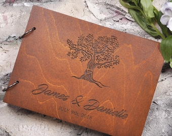 libro de visitas de bodas en el árbol