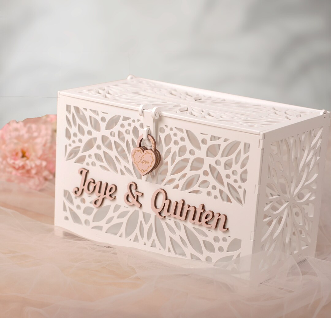 Wedding Card Box With Lock. Wedding Card Holder. Wedding Post Box Etsy
