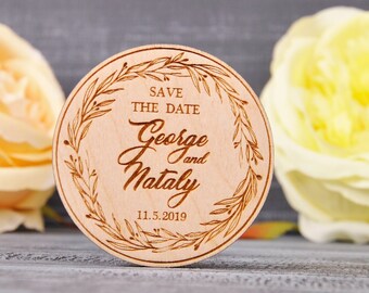 Wooden Save the Date Magnets. Custom Save the Date. Save the Date Wood Magnets