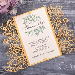 invitations de mariage découpées au laser