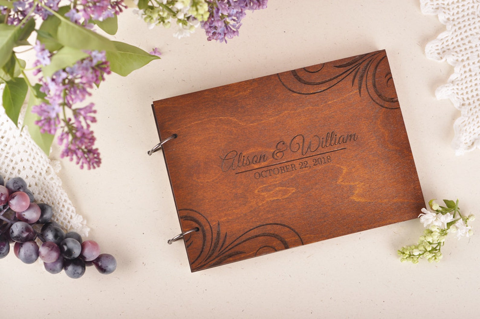 Libro degli ospiti libro moderno legno matrimonio ospite. - Etsy Italia