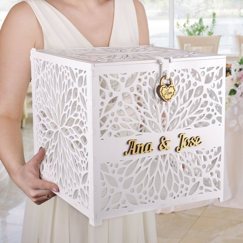 Buy Wedding Card Box With Lock. Wedding Card Holder. Wedding Post Online in India Etsy