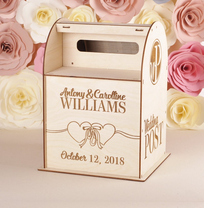 Wedding post box Wedding card box with slot. Etsy