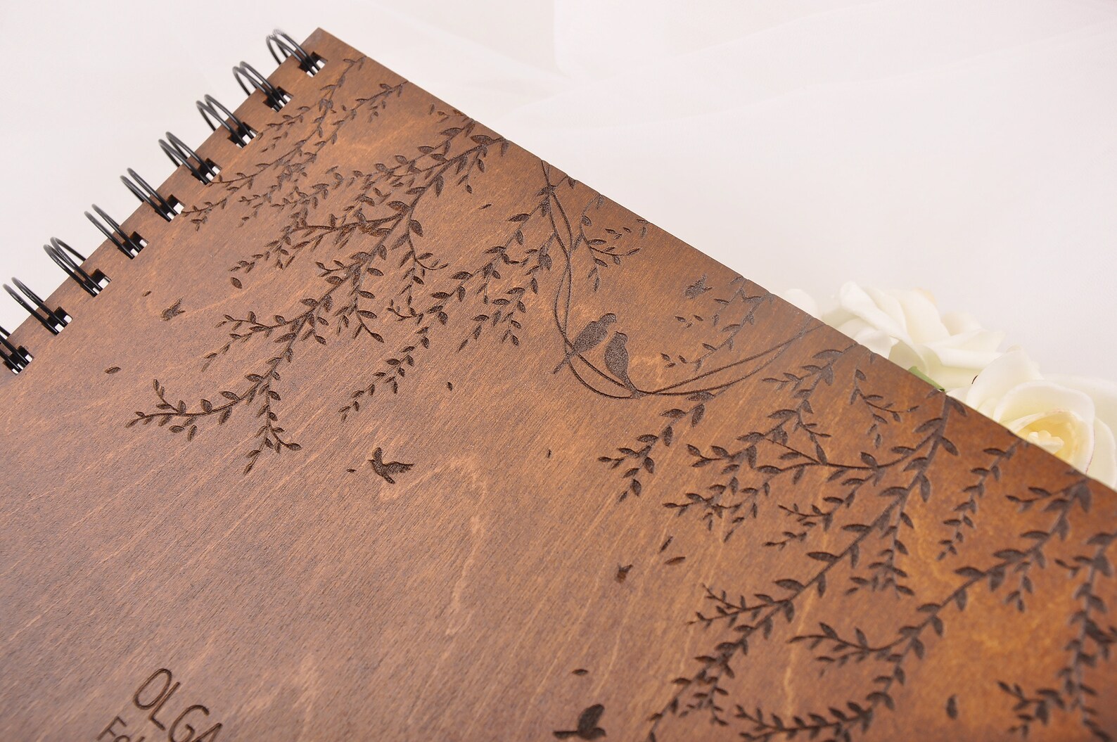 Modern wood wedding guest book. beautiful wedding wish book. | Etsy