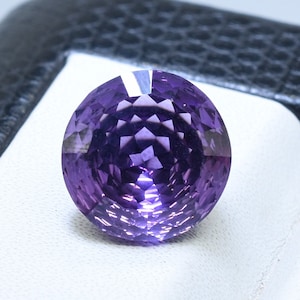 Concave Cut Amethyst HONEYCOMB CUT Round Shape Amethyst Precisely Faceted Loose Gemstone For Beautiful Jewelry Making 12 mm Ac-153