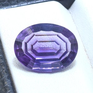 Concave Cut Amethyst SPIDER WEB Cut Oval Shape Amethyst Precisely Faceted Loose Gemstone For Beautiful Jewelry Making 12x16 mm Ac-105