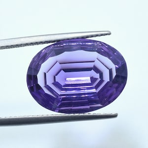 Concave Cut Amethyst SPIDER WEB Cut Oval Shape Amethyst Precisely Faceted Loose Gemstone For Beautiful Jewelry Making 13x17.7 mm Ac-100