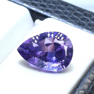 Concave Cut Amethyst SPIDER WEB Cut Pear Shape Amethyst Precisely Faceted Loose Gemstone For Beautiful Jewelry Making 10x14 mm Ac-99A