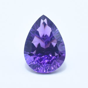 Concave Cut Amethyst SPIDER WEB Cut Pear Shape Amethyst Precisely Faceted Loose Gemstone For Beautiful Jewelry Making 13x18 mm Ac-101