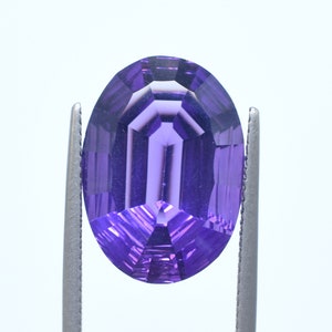 Concave Cut Amethyst spider web Cut Oval Shape Amethyst Precisely Faceted Loose Gemstone For Beautiful Jewelry Making 13x18 mm Ac-94