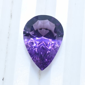 Concave Cut Amethyst SPIDER WEB Cut Pear Shape Amethyst Precisely Faceted Loose Gemstone For Beautiful Jewelry Making 11.6x16 mm Ac-113