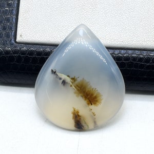 Natural Dendrite Agate AAA Quality Amazing Tree Patterned Dendrite Agate Peru Agate For Beautiful Jewelry Making 30x26 mm 27.71 Carat DA-24