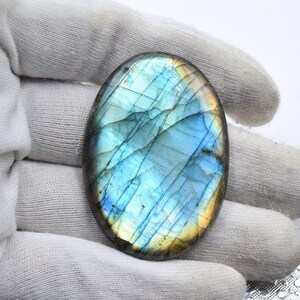 Flashy Natural Blue Labradorite 36x51 MM With Lighten Up Deep Blue Colors Labradorite Making Of Beautiful Pendent Loose Gemstone
