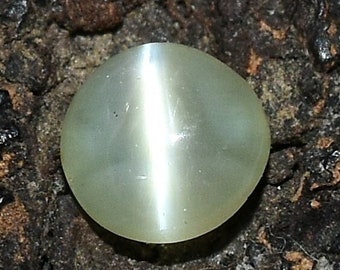 AAA Natural Chrysoberyl Cat's Eye 0.45Ct Round Cabochon Gemstone 4.5 mm Loose Cat Eye Stone for Birthstone Ring Pendant Jewelry Making CE508