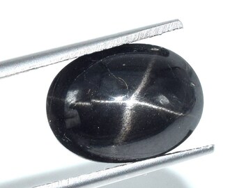 Natural Diopside Black Star Gemstone Oval Shape Stunning Black Star Loose Cabochon AAA Quality Black Star Cabs For Making Jewelry 9.5x12.5MM